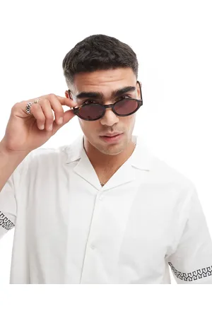 ASOS Preppy oval in tort with burgundy lens