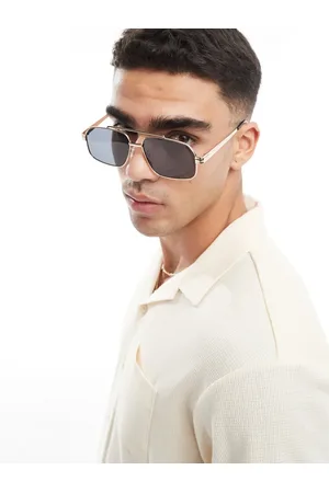 ASOS Tone metal aviator sunglasses with smoke lens