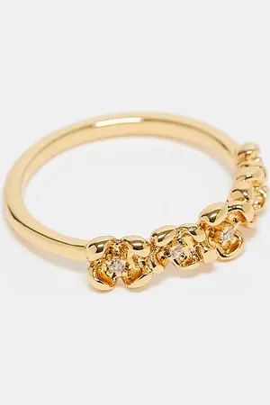 ASOS 14k plated ring in floral design