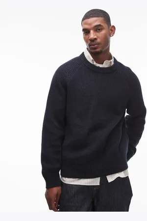 ARKET Linen blend knitted sweater in blue