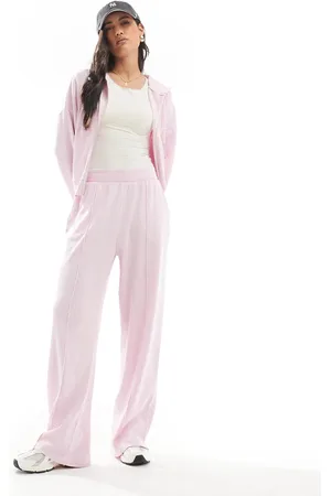 ASOS Co-ord waffle joggers in washed pink