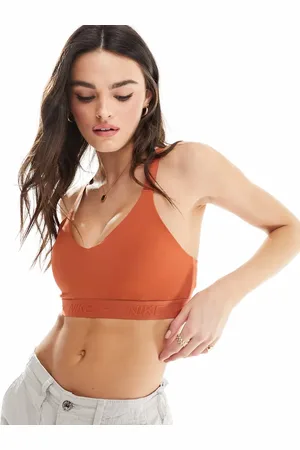 Nike Nike Indy Training Dri-FIT medium support bra in burnt orange