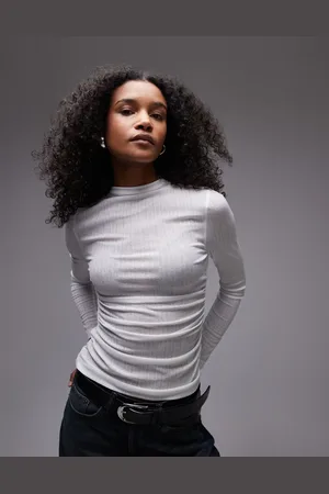 ASOS Dry handle long sleeve ruched side top in ivory