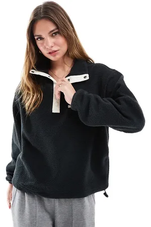 Columbia Helvetia II cropped half snap fleece in , ancient fossil