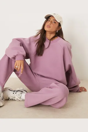 ASOS Balloon sleeve sweat co-ord in dusky
