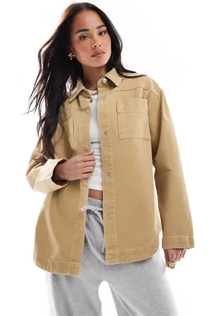 ASOS Denim shacket in tan