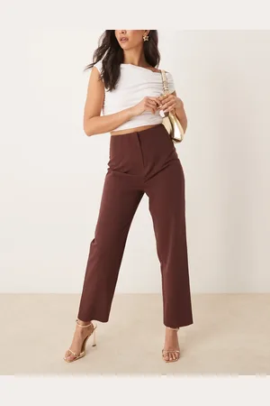 Miss Selfridge Essentials cigarette trouser in chocolate