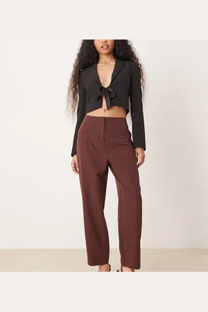 Miss Selfridge Essentials cigarette trouser in chocolate