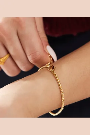 ASOS 14k plated bracelet with fine chain detail