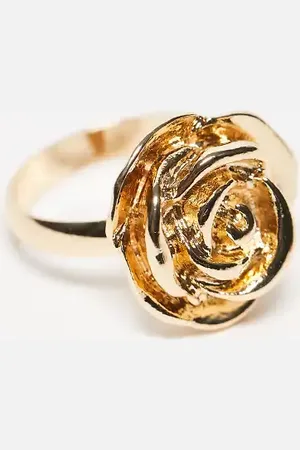 ASOS Ring with flower in tone