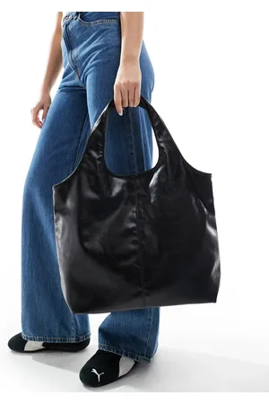 Pull&Bear Faux leather shopper in