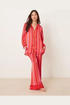 Free People Dreamy days satin striped pyjama set in
