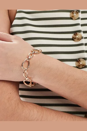 ASOS Bracelet with oval chain detail in tone