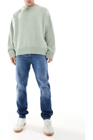 Lee Rider slim straight jeans in mid wash