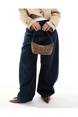 ASOS Monogram slouch shoulder bag in
