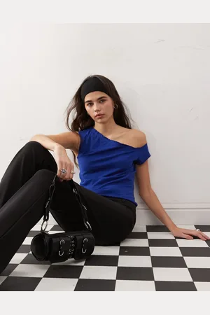 COLLUSION Off shoulder short sleeve top in