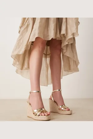 Glamorous Espadilles wedge heeled sandals in