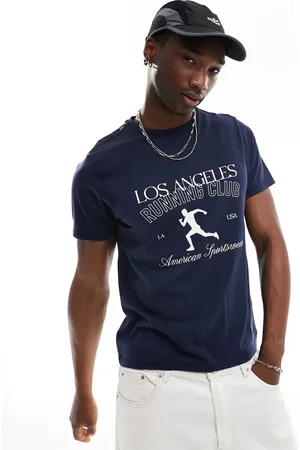 Another Influence Los angeles running club relaxed fit t-shirt in deep blue