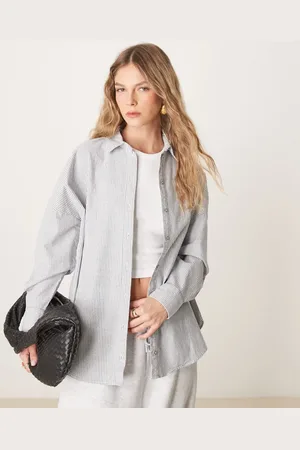 SELECTED Femme oxford shirt in white stripe