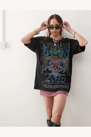 ED HARDY California love kills relaxed t-shirt in acid wash black