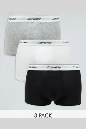 Calvin Klein Modern Cotton 3 pack trunk in black/grey/white