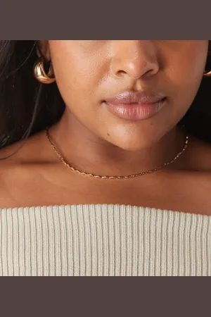 ASOS ASOS DESIGN Curve short necklace with wiggle design in tone