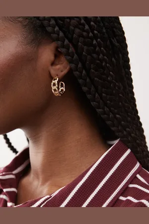 Reclaimed Link hoop earrings in