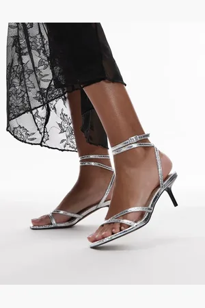 Topshop Imogen strappy mid heeled sandals in