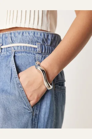 ASOS Bangle bracelet in molten design in tone