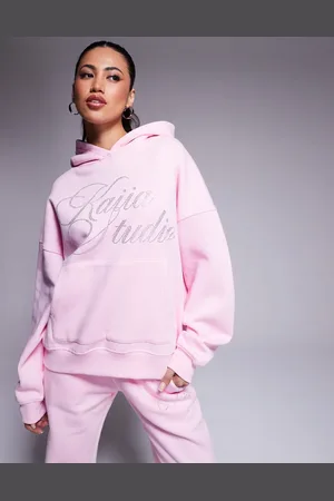 Kaiia Studio diamante oversized hoodie co-ord in