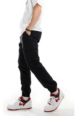 Only & Sons Tapered fit cuffed cargo trousers in