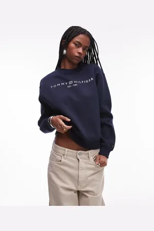 Tommy Hilfiger Crew neck fleece sweatshirt in dark