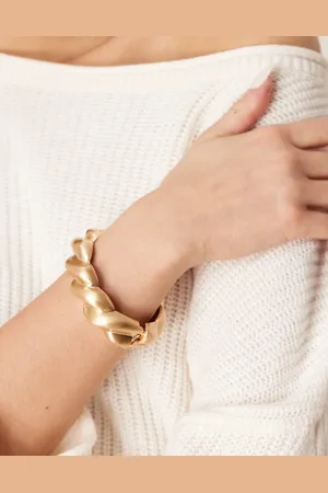 ASOS Bangle with twist design in brushed tone