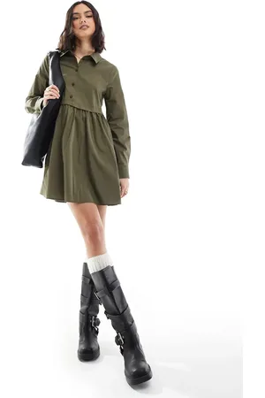 Miss Selfridge Long sleeve smock shirt dress