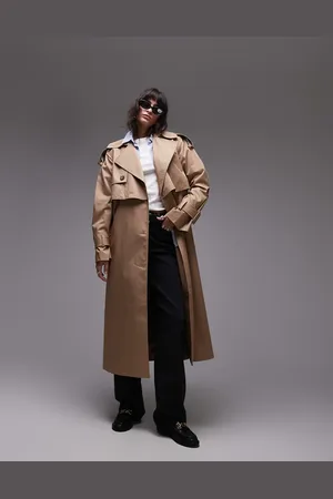 & OTHER STORIES Belted midaxi trench coat in beige