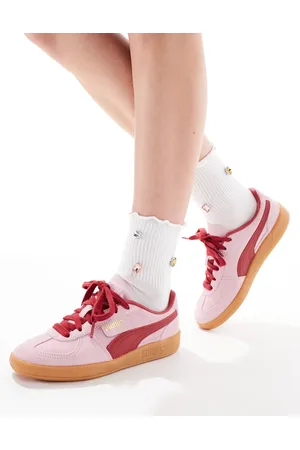 PUMA Palermo trainers in & red
