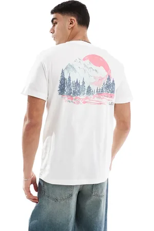 Lee Mountain back print relaxed fit t-shirt in off