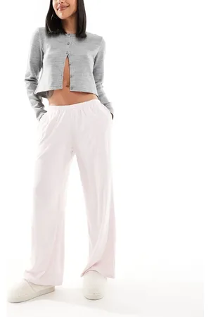 Hollister Nightwear ribbed baggy trouser in lilac