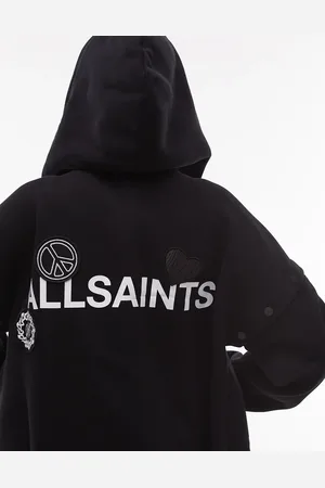 AllSaints Amphie patch hoodie in