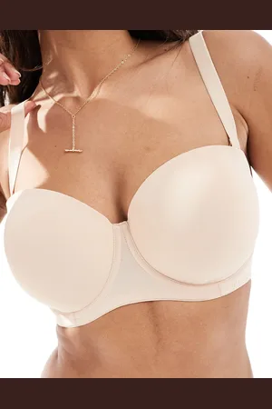 Dorina Michelle Fuller Bust strapless bandeau bra in beige