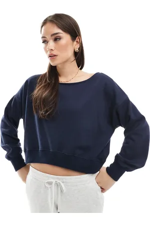 Hollister Off shoulder boyfriend sweat top in