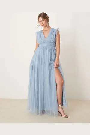 ANAYA Deep v-neck maxi dress in soft