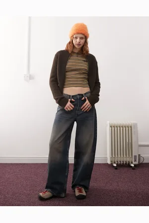 Monki Peggy low waist baggy jeans in vintage wash