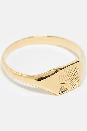 ASOS Sterling silver signet ring in tone
