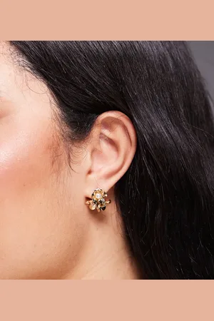 8 Other Reasons 18ct plated blooming flower earrings
