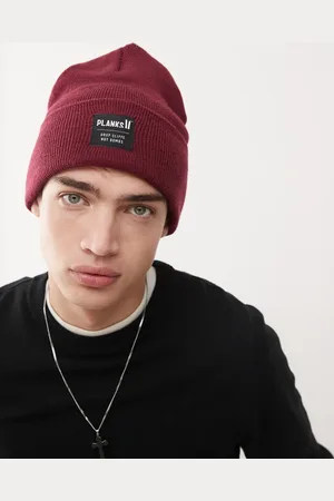 Planks Turn it up Ski Beanie in plum - PURPLE