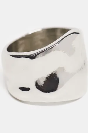 ASOS Ring with hammered texture in tone