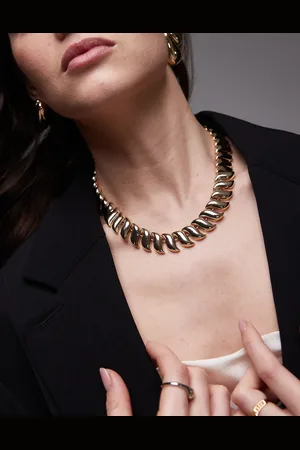 Topshop Nadia statement necklace in tone