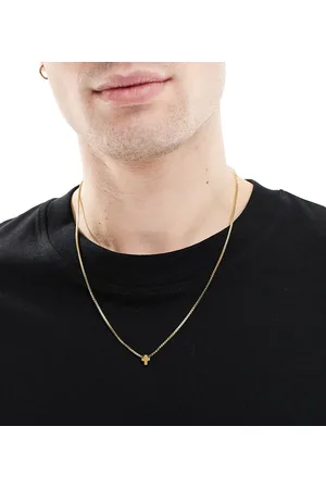 LOST SOULS Mini cross pendant necklace in 18k plated