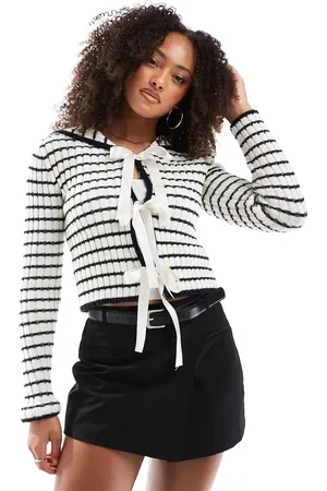 Miss Selfridge Striped sailor cardigan